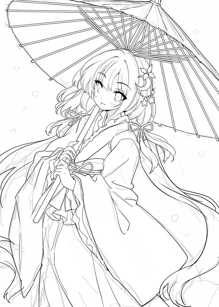 いちおう線画も(*'▽') そして今年の目標は…冬コミに出る事と東北ずん子スタンプラリーに行く事!夏コミはどうだろう…あの暑さはおじさんにはキツイ(;'∀') 