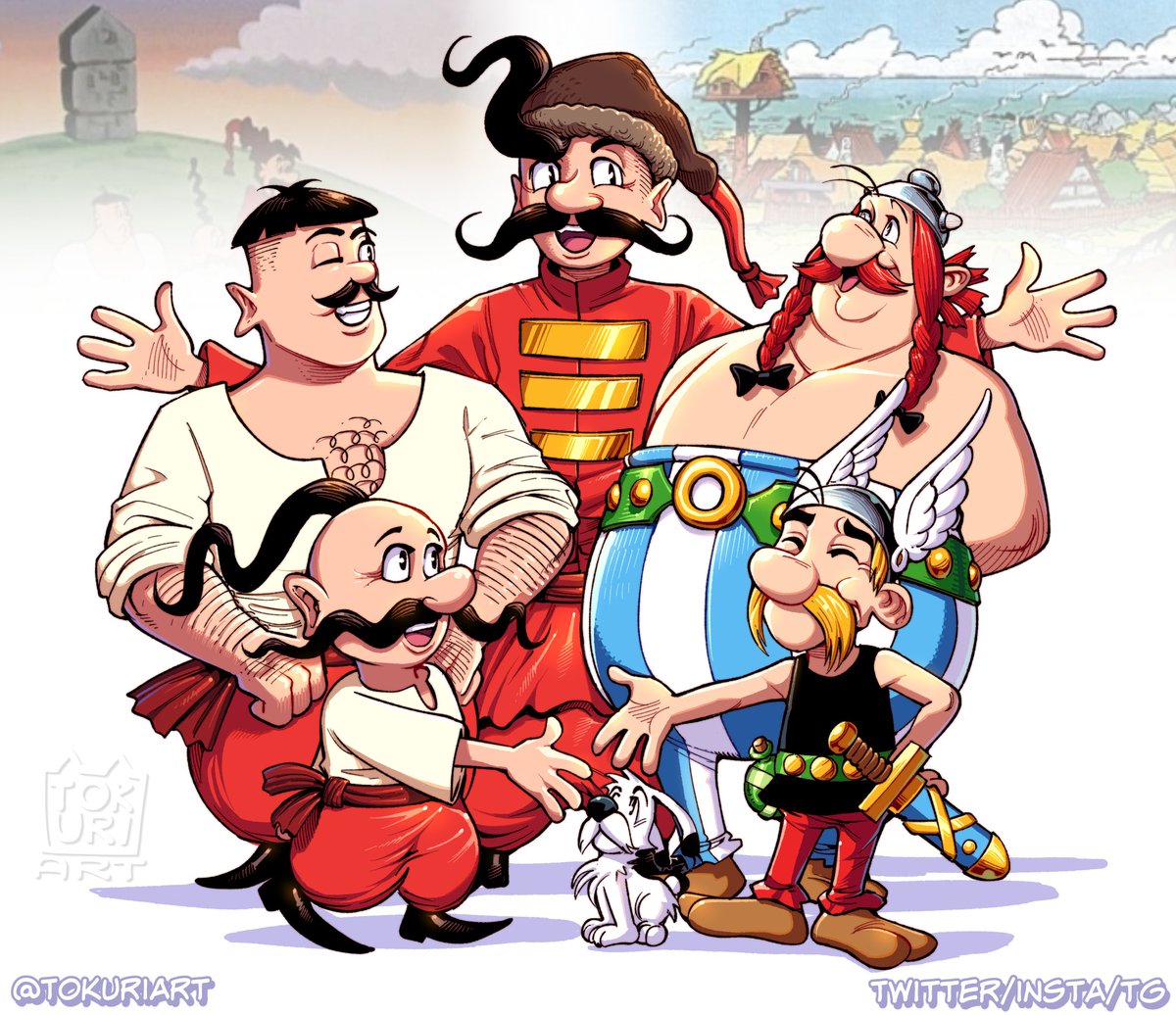 tokuriart's tweet image. Могутні мальовані воїни нарешті зустрілися 🇺🇦🤝🇫🇷

#украрт #asterix #козаки
