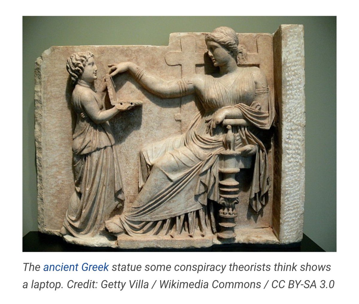 Shakesbrain's tweet image. This is a conspiracy theory I can get behind. 

We all "know" the Ancient Greeks were notorious for time travel and having an interest in new technology.
greekreporter.com/2026/01/10/anc…