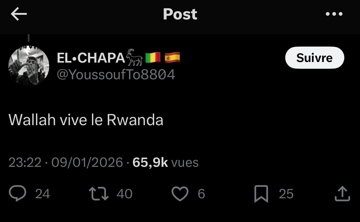 Que tu sois en anonyme ou pas, Allah te connais <a href="/YoussoufTo8804/">EL•CHAPA𓃵🇲🇱🇪🇸</a>. 

Sache que je ne te pardonnerai pas et les Congolais non plus. Tu devras répondre de ça le jour du jugement, bon courage
