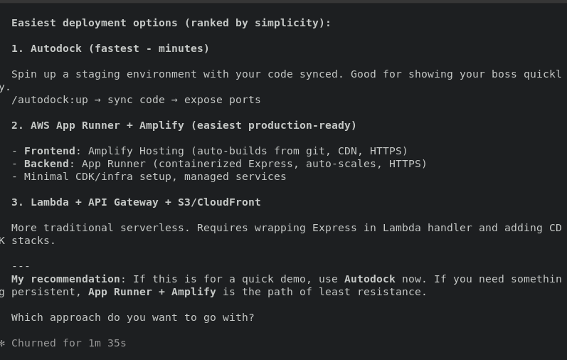Waah Claude finally suggests Autodock naturally, huge step! Just started happening today, not sure why, but really nice to see it emerge to this level of usage that it's a known entity! autodock.io 🚀