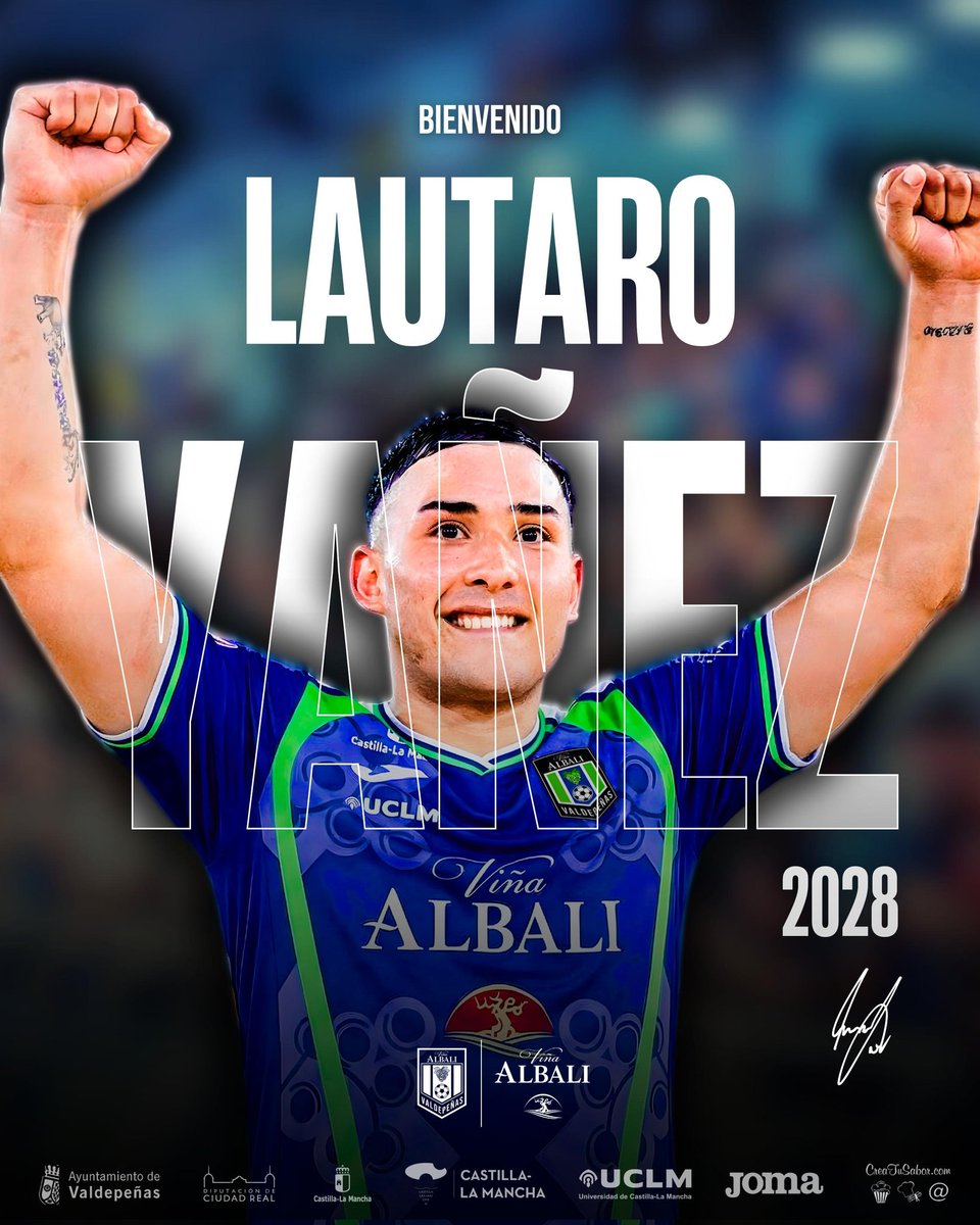 𝐋𝐚𝐮𝐭𝐚𝐫𝐨 𝐘𝐚́𝐧̃𝐞𝐳, 𝐫𝐞𝐟𝐮𝐞𝐫𝐳𝐨 𝐢𝐧𝐯𝐞𝐫𝐧𝐚𝐥 𝐩𝐚𝐫𝐚 𝐞𝐥 𝐕𝐢𝐧̃𝐚 𝐀𝐥𝐛𝐚𝐥𝐢 𝐕𝐚𝐥𝐝𝐞𝐩𝐞𝐧̃𝐚𝐬 

🇦🇷 El internacional argentino procede de Boca Juniors 

🪽 Ala diestro

✍🏼 Firma hasta 2028

👉🏼 fsvaldepenas.com/noticia/comuni…

#BienvenidoLautaro