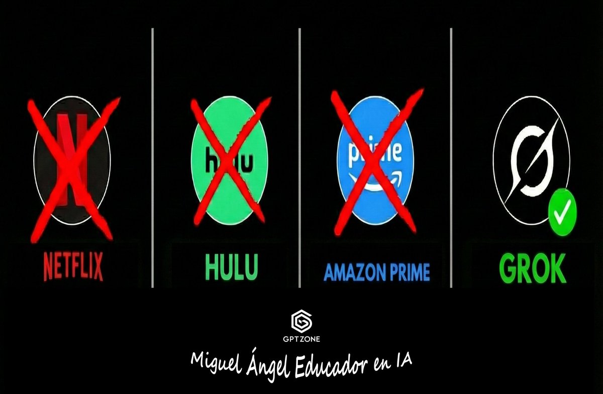 MiguelMaestroIA's tweet photo. ¡Adiós plataformas de streaming! 

GROK transforma tu TV en un centro de entretenimiento.

20 prompts que necesitas probar 👇 https://t.co/INRxyoJfRW