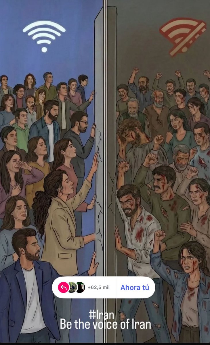 En Irán, igual que en Venezuela, les cortaron el wifi para que nadie pueda difundir lo que está pasando.