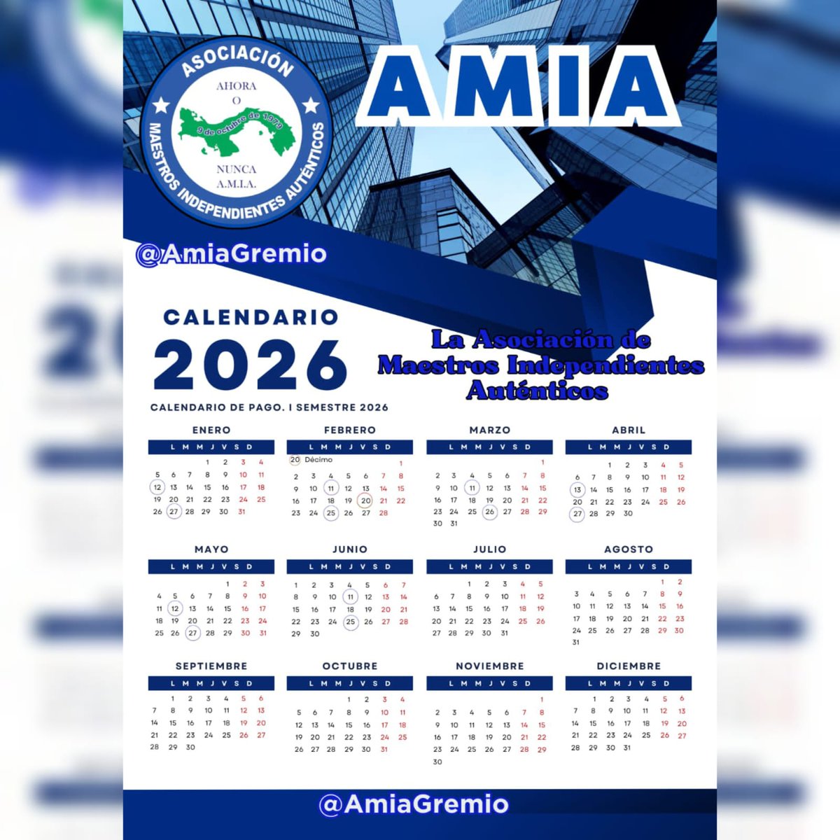 Calendario de pago