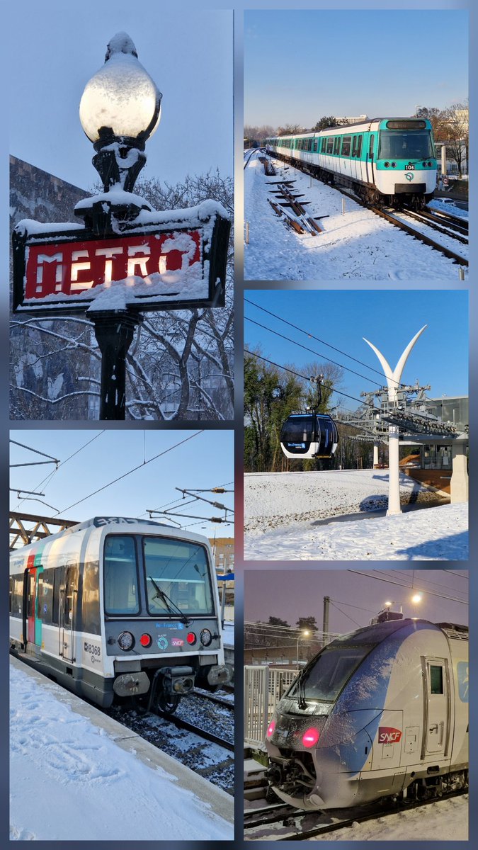 Bilan de cette semaine enneigée :

#Metro #RERB #Ligne8 #CâbleC1 #LigneK