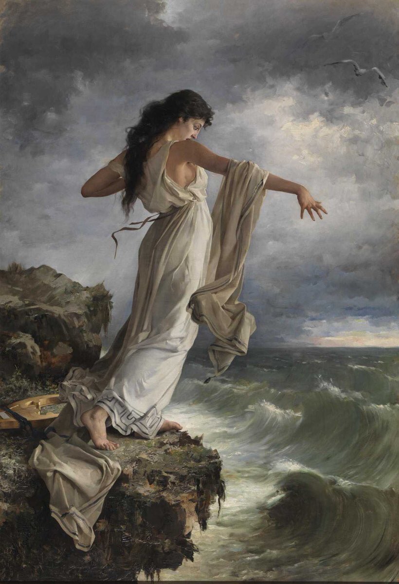 Sappho by Miquel Carbonell i Selva, 1881