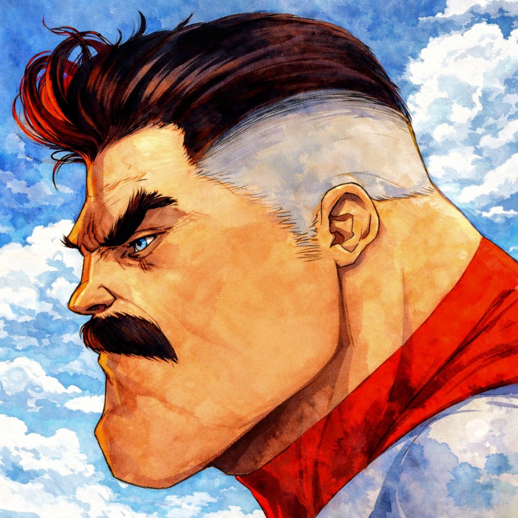 TSUBADESIGNS's tweet photo. Omni-Man 40 minute sketch /A.I. color 
I sketched this pic in forty minutes and used a.i. prompts to color in the drawing and fill in background areas. #Invincible #omniman #invinciblefanart  #Sketchbook https://t.co/3IogTIIJfT