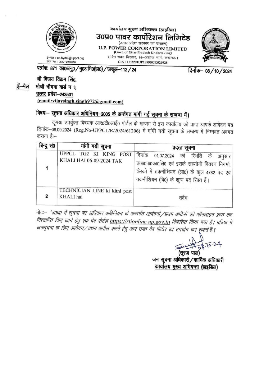 मुख्यमंत्री श्री <a href="/myogiadityanath/">Yogi Adityanath</a> जी हम ITI छात्रों के साथ सौतेला व्यवहार क्यों ?
#UPPCL_TG2_की_भर्ती_जारी_करो #UPRVUNL_TG2_की_भर्ती_जारी_करो 
<a href="/kpmaurya1/">Keshav Prasad Maurya</a> <a href="/brajeshpathakup/">Brajesh Pathak</a>  <a href="/aksharmaBharat/">A K Sharma</a> <a href="/yadavakhilesh/">Akhilesh Yadav</a> 

आखिर <a href="/UPPCLLKO/">UPPCL</a> आयोग रिक्त तकनीशियन विद्युत/लाईन की भर्ती कब जारी करेगा ?