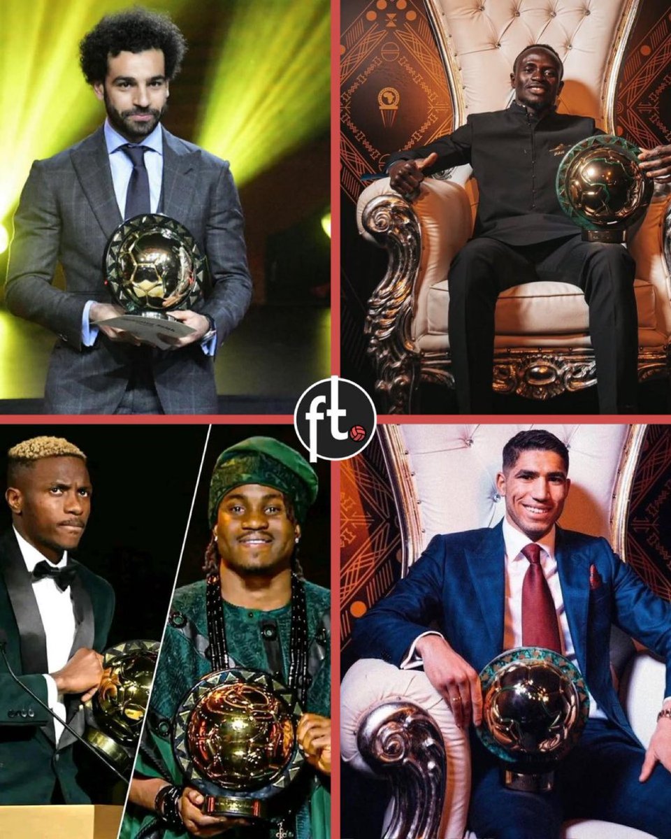 🚨 تاريخي! ستجمع نصف نهائي AFCON كل فائز أفريقي بالكرة الذهبية منذ عام  2017! 😍 2017: مو صلاح 🇪🇬 2018: مو صلاح 🇪🇬 2019: ساديو ماني 🇸🇳 2020:  ✖️ 2021: ✖️ 2022: ساديو ماني 🇸🇳 2023: فيكتور أوسيمهن 🇳🇬 2024: أديمولا  لوكمان 🇳🇬 2025: أشرف حكيمي ...