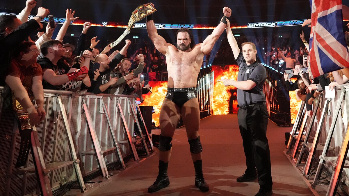 Fightful's tweet image. Iyo Sky and Drew McIntyre are the first two wrestlers to win the current designs of the WWE Championship and World Championship.