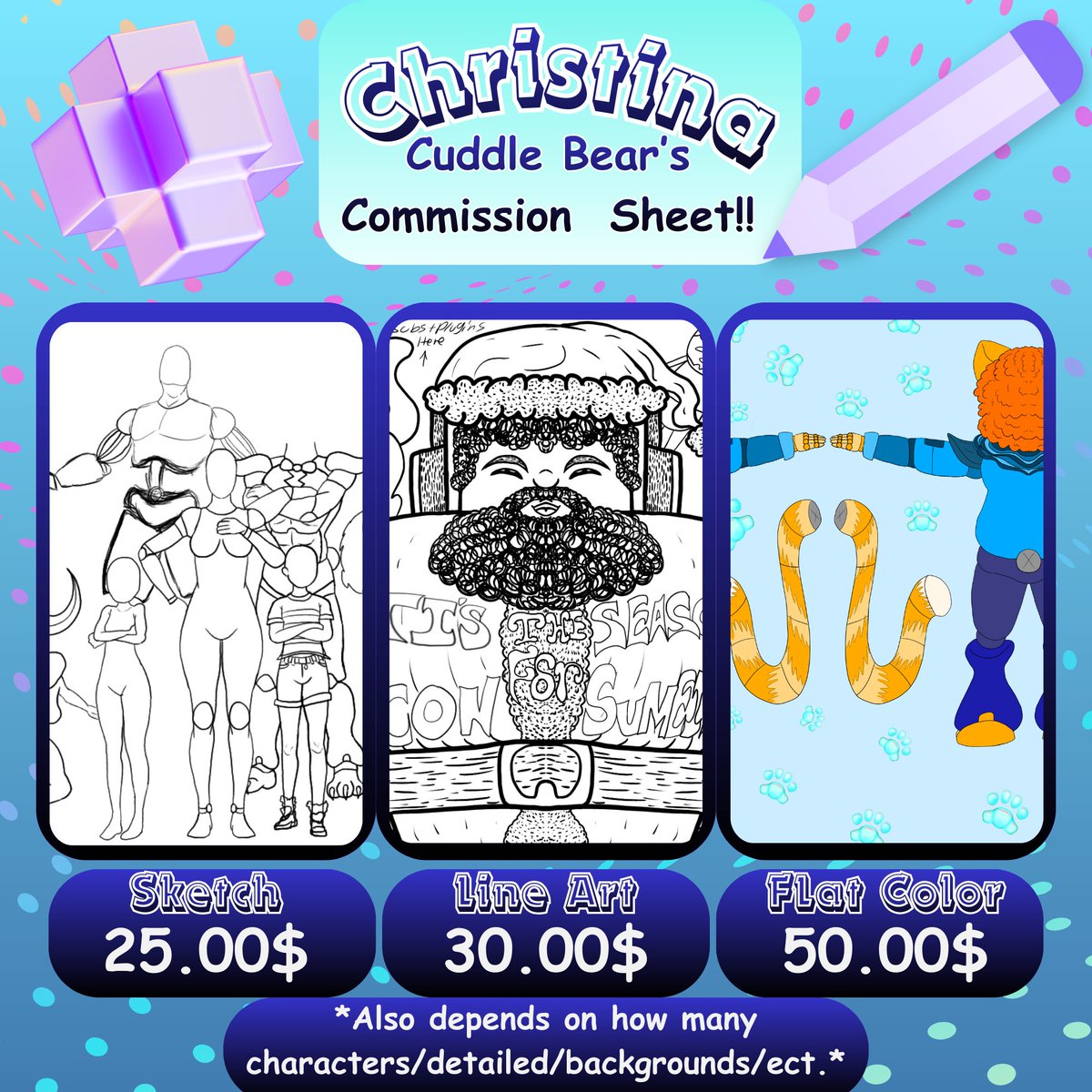 ChristinaM36855's tweet photo. HELLO YALLL LOL!!! I just want to say that I have finished my complete commission sheet for real now!!! And all the prices as well info will be on theses!!! Also will post it on social media too!!! #art #OC #ArtCommission #ArtCommunity #fanart #FNAF #caseoh #caseohfanart https://t.co/t2d6HMsva5