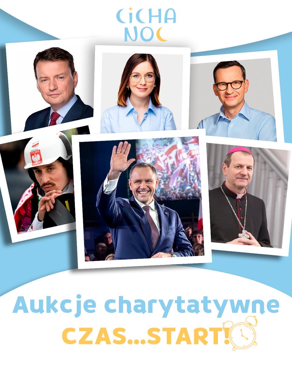 🕗20:00! ▶️ To już ten moment!🩵

✅START aukcji charytatywnych Fundacji Cicha Noc (w najbliższych dniach będą dołączane kolejne)!

Zapraszamy wszystkich ludzi o dobrym sercu do wsparcia dzieci i młodzieży!💙

👉 Aukcje na Allegro Charytatywni: allegro.pl/charytatywni/f…

👉