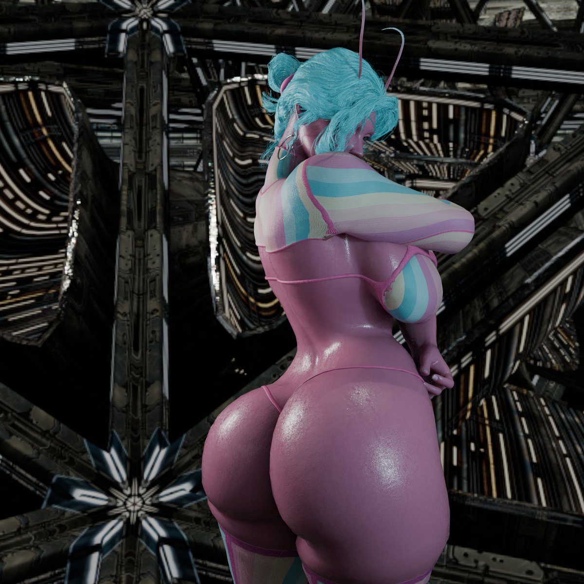 May'hem model by <a href="/LacouX3D/">LacouX3D (COMM OPEN)</a> gave her a bit more cake back there than she usually has. Let's just say she's in her caked up arc for these images. Still trying to get more Lustful Lucy models commissioned.