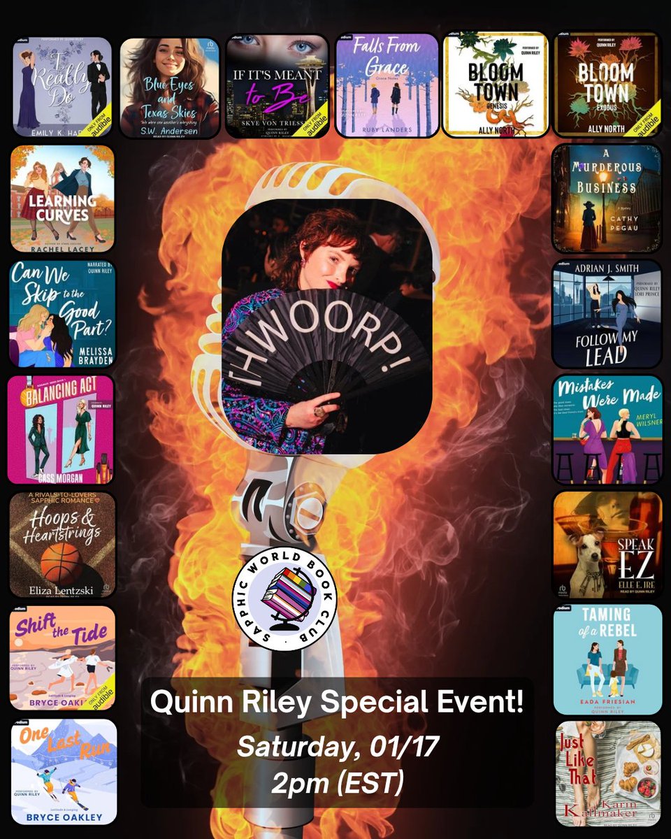 SapphicWorldBkC's tweet image. 🎙6 DAYS🎙

The phenomenally talented @quinnrileyreads has set the audiobook world alight with over 200 titles under her belt!😱

Want to know how she brings all those worlds to life?🤯 Join us in 6 DAYS on Sat, 01/17 @ 2pm(EST), for our "Quinntastic"special event!🎉