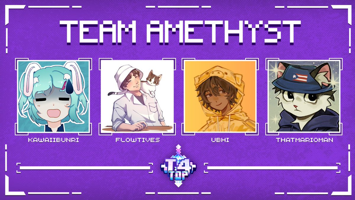 tournaments4top's tweet image. Team Amethyst 
@kawaiibunri @flowtives @ubhilmao @ThatMarioMan