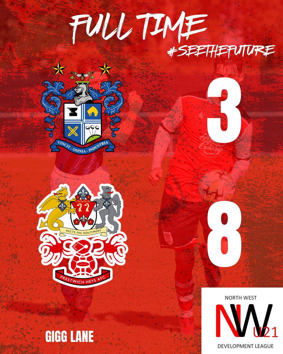 PrestwichHeysFC's tweet image. A fantastic evening at Gigg Lane for our Under 21's who run out 8-3 winners with some amazing goals too!