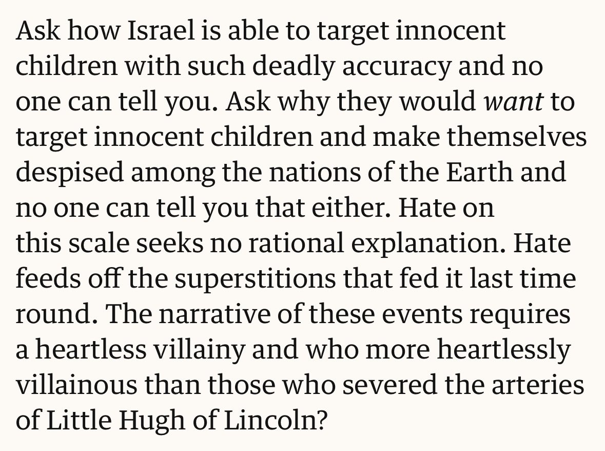 Hamza_a96's tweet photo. This despicable article can still be found on the Guardian website. 

How many Palestinian children has Israel deliberately and systematically killed since? https://t.co/DAJwKtxR5I