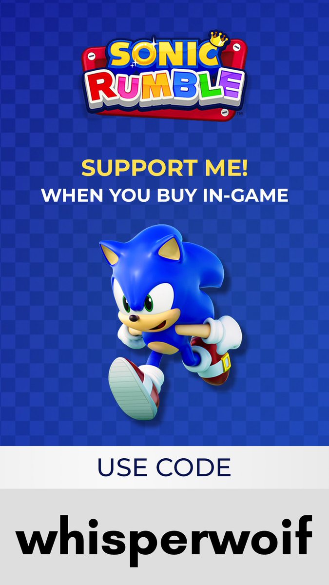 whisperwoIf's tweet image. hiii guys, i've got 5 red star ring codes to give away for sonic rumble!!! each code grants 300 red star rings! 

to enter, comment below your favourite sonic game! i'll choose 5 random winners across the next 5 days to receive a code! good luck! ❤️❤️❤️