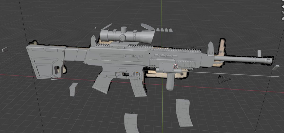 sdfJapan1's tweet photo. #blender初心者
みんな家とか部屋作ってるのに俺だけ銃器という
100%部屋から始めればよかった https://t.co/wOGmVyRwia