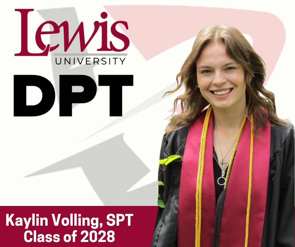 LewisDPTFlyers's tweet image. Meet Kaylin Volling, SPT, Class of 2028! She’s passionate about building relationships and inspiring others to move, exercise, and recover with confidence. Outside of DPT, she enjoys baking, game nights, and time with family and friends. #LewisDPT #FuturePT #WelcomeToLewis