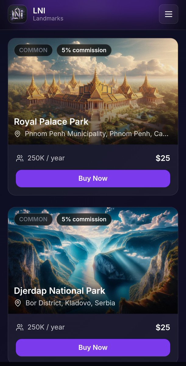 Landmark_NFTs's tweet photo. 100 landmark NFTs are now available on the NFT marketplace. 

They each pay between 5 and 20% commission for life on all QUEST tokens earned by visitors. 

Common landmarks are only $25 each! Grab one while you still can. 

https://t.co/2XtHDIAupx https://t.co/q3qAhZtXNW