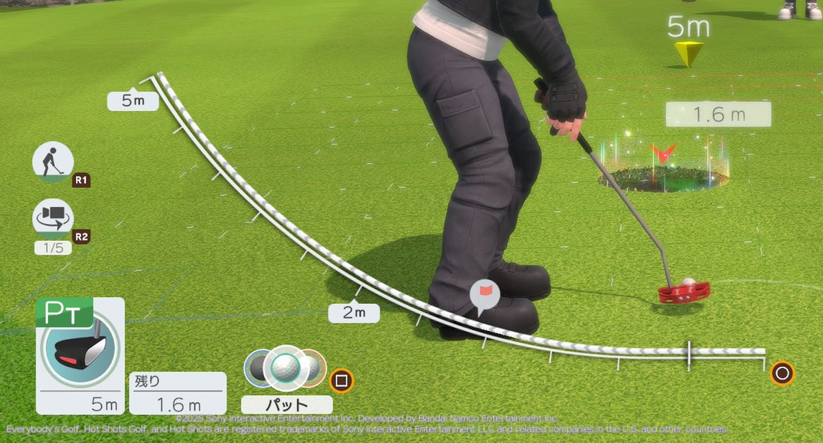 ZeppJam's tweet image. みんゴルワールド、グリーン上で2.5mの目盛りの値が間違ってるのはいつになったら直してくれるんだろう