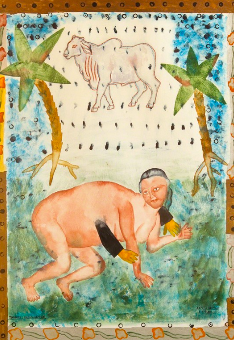 msabine900's tweet photo. #ArpitaSingh #India
Arpita Singh (b. 1937)
TAURUS: INDULGENCE, 1999
Watercolour on paper https://t.co/uQG2yMJGrA