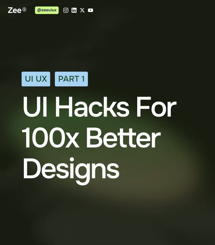 UiSavior's tweet image. famous UI hacks for creating high quality designs