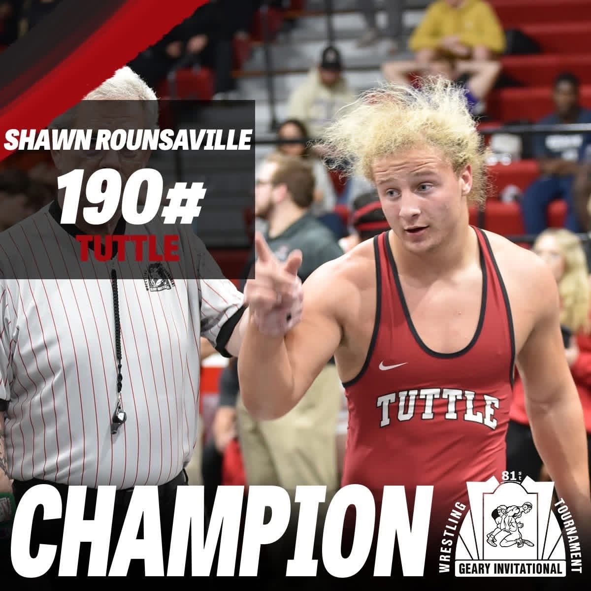 polecat72's tweet photo. Geary Champion!!! That’s two years in a row for Shawn Rounsaville Jr and just getting warmed up. Also just two weeks of practice after winning a football state championship, not bad!!! https://t.co/AtduIcswvA