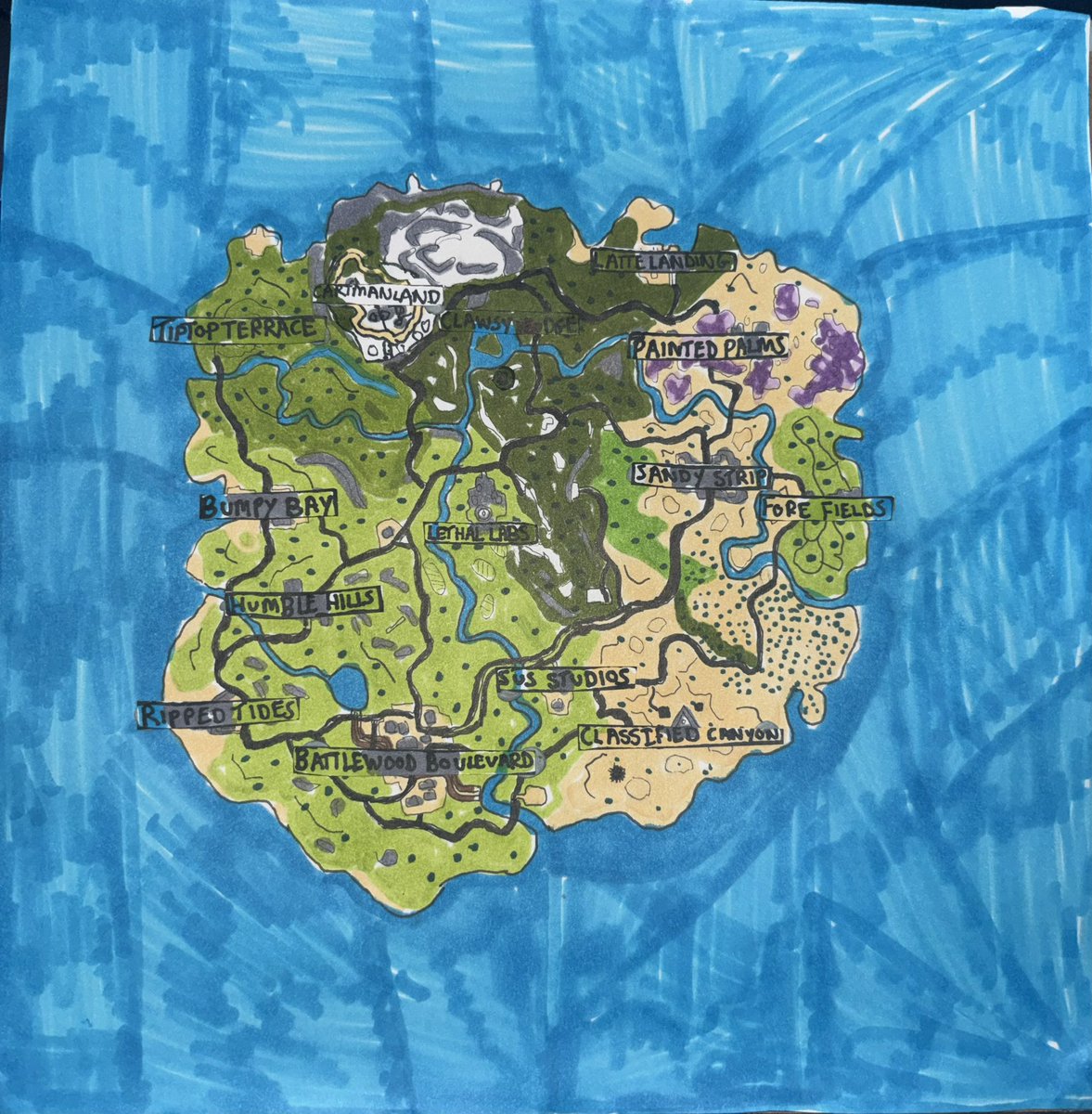 FNBR map updates hand drawn tweet media