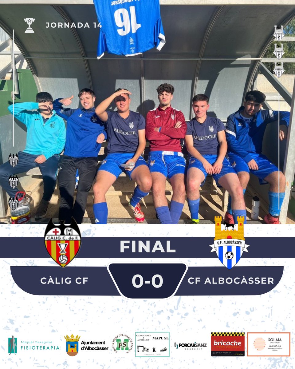 Final del partit:

Càlig CF 0-0 CF Albocàsser