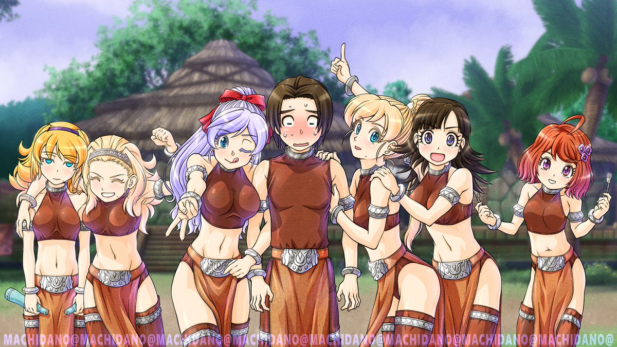 machidano0216's tweet image. ドラクエ10人間の日！

お仕事の合間に過去絵改造でー・・・。
ポルテちゃん様は人間？