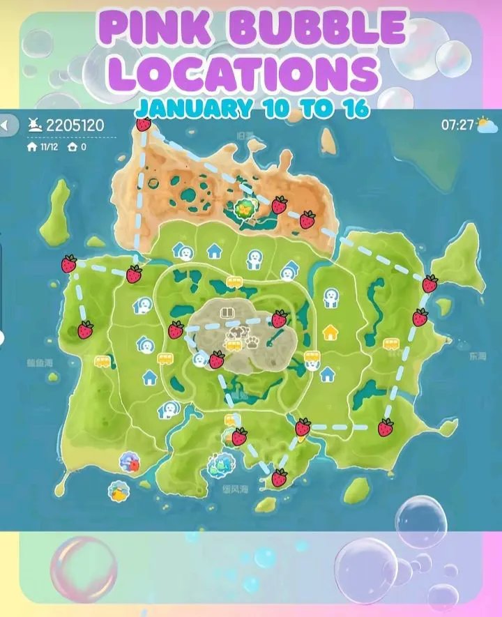 ❤️ update pink bubble locations 📌🗺️