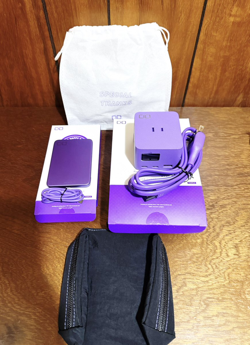 昨日CIOパープル福袋届いてました💜 今日開封 モバイルバッテリーの