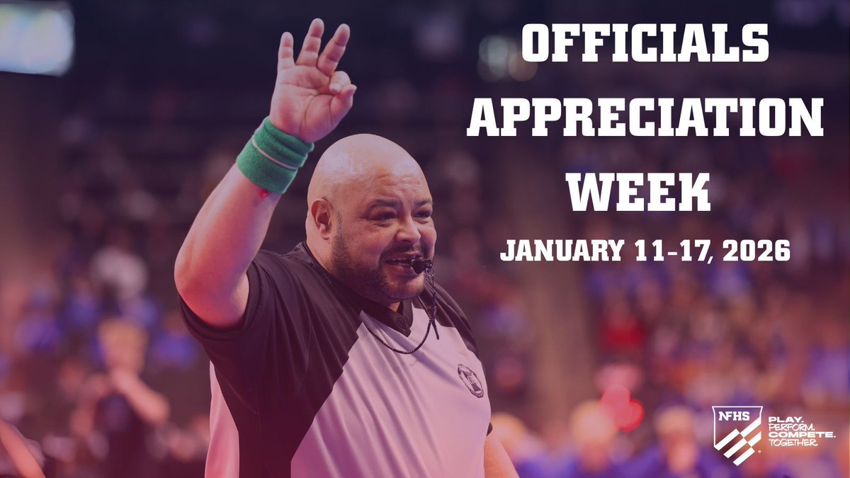 NFHS_Org's tweet image. Winter Officials Appreciation Week is here!

We’re grateful for the 99,000+ high school winter sports officials who give their time to ensure safe and fair competition in school communities across the country 👏 

#OfficialsAppreciation #PlayPerformCompeteTogether