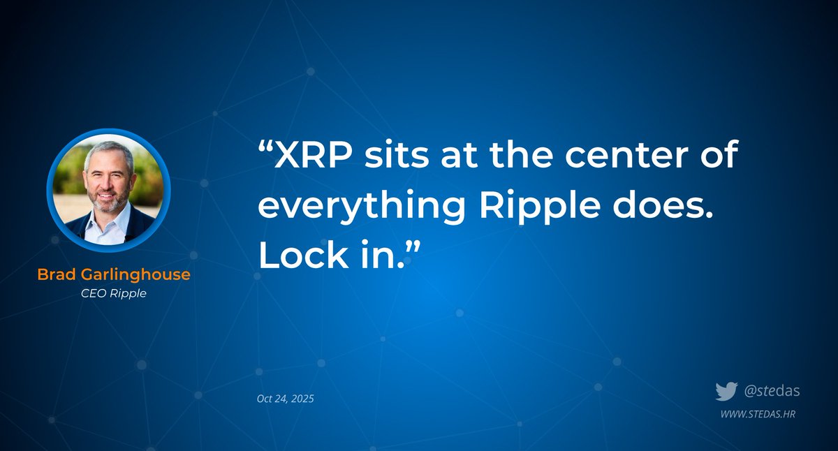 Brad Garlinghouse:  
“$XRP sits at the center of everything <a href="/Ripple/">Ripple</a> does. Lock in.”

This is the signal. Act accordingly.