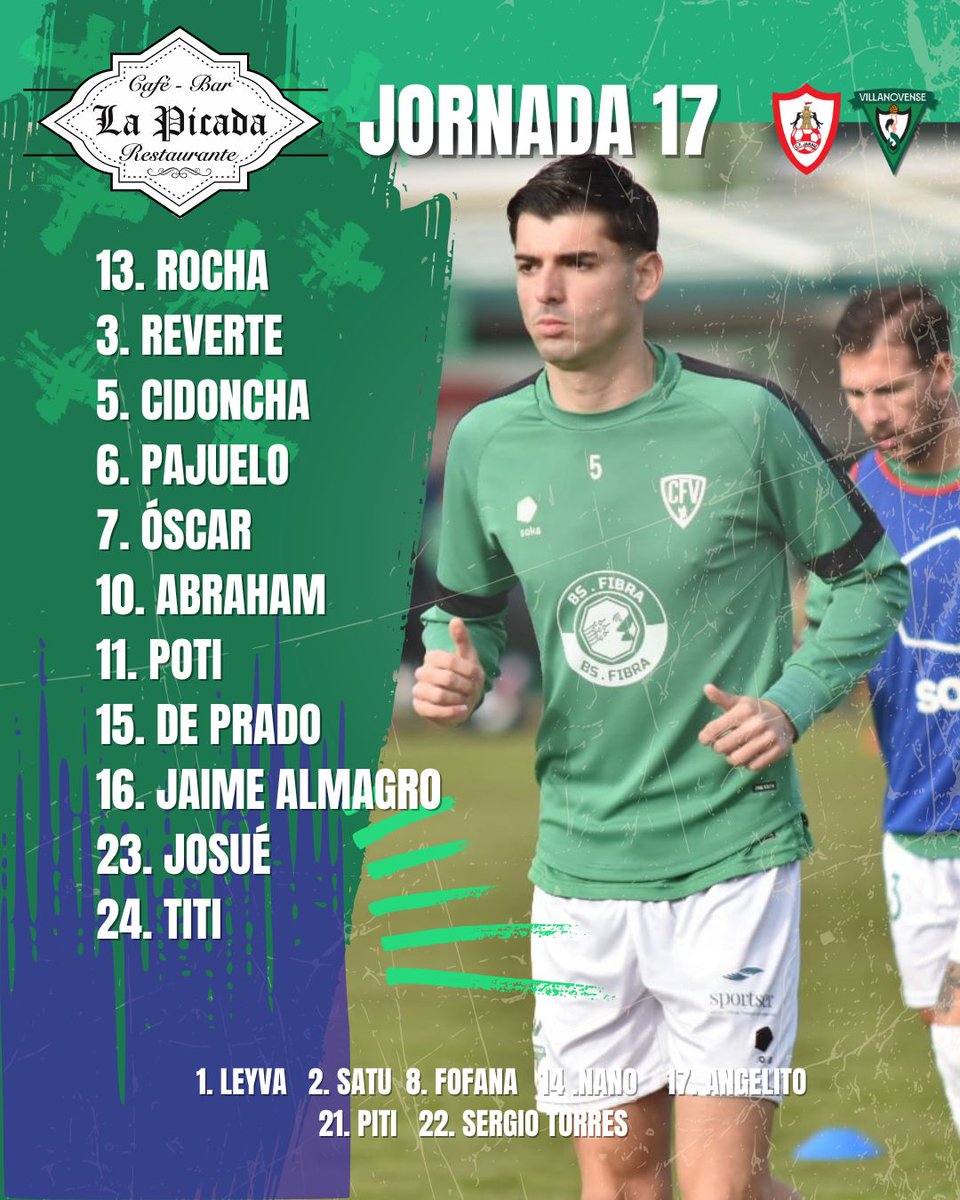 ⚔️ ALINEACIÓN CONFIRMADA 

Así saldrá el equipo de Richi Tapia en Jaraíz de la Vera

*Alineación patrocinada por Restaurante Bar La Picada

#QueNosSigamosViendo
#JaraízVillanovense