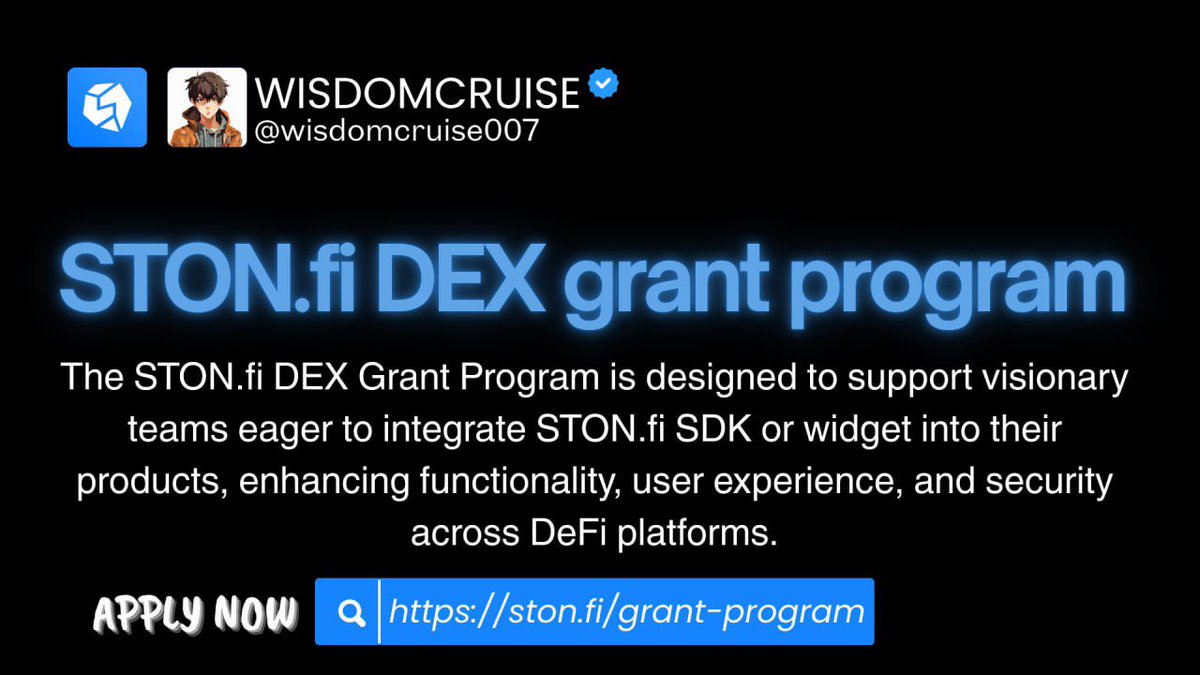 wisdomcruise007's tweet photo. 𝐆𝐨𝐭 𝐚 𝐃𝐞𝐅𝐢 𝐢𝐝𝐞𝐚 𝐟𝐨𝐫 𝐓𝐎𝐍?

This is your sign.

Every breakthrough in DeFi starts the same way:
 >A builder notices friction others ignore. >A flow that feels off. >A better way waiting to be built.

#STONfi #TON #Grantprogram

🧵 https://t.co/jmlvb9Jedg
