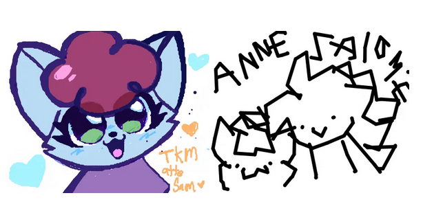 Awww muy hermosos estos dibujitos TWT AMO!
<a href="/Sammcat_art/">🌼 SammCat 🌼</a> y <a href="/Salomesparks12/">Salomé 🪼</a> gracias mil por mandarlos :''))