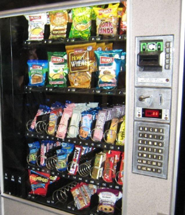 awwwww the vintage gertrude hawk bars in the vending machine in The Office