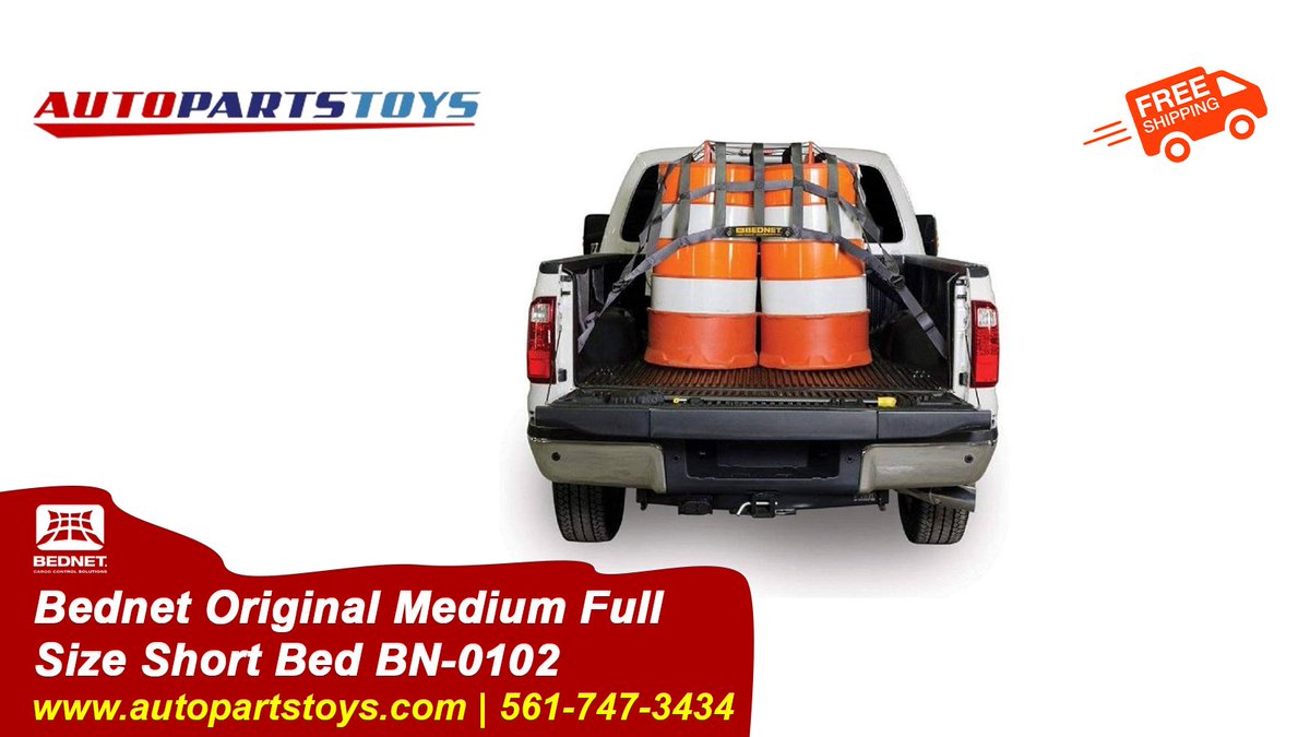 autopartstoys's tweet image. The Bednet Original BN-0102 keeps everything locked down.
Specially designed for Full-Size Short Beds, this isn't just a net—it's industrial-strength polyester seatbelt webbing that’s as tough as your truck.

#TruckLife #Bednet #CargoControl #TruckAccessories #SafeHauling
