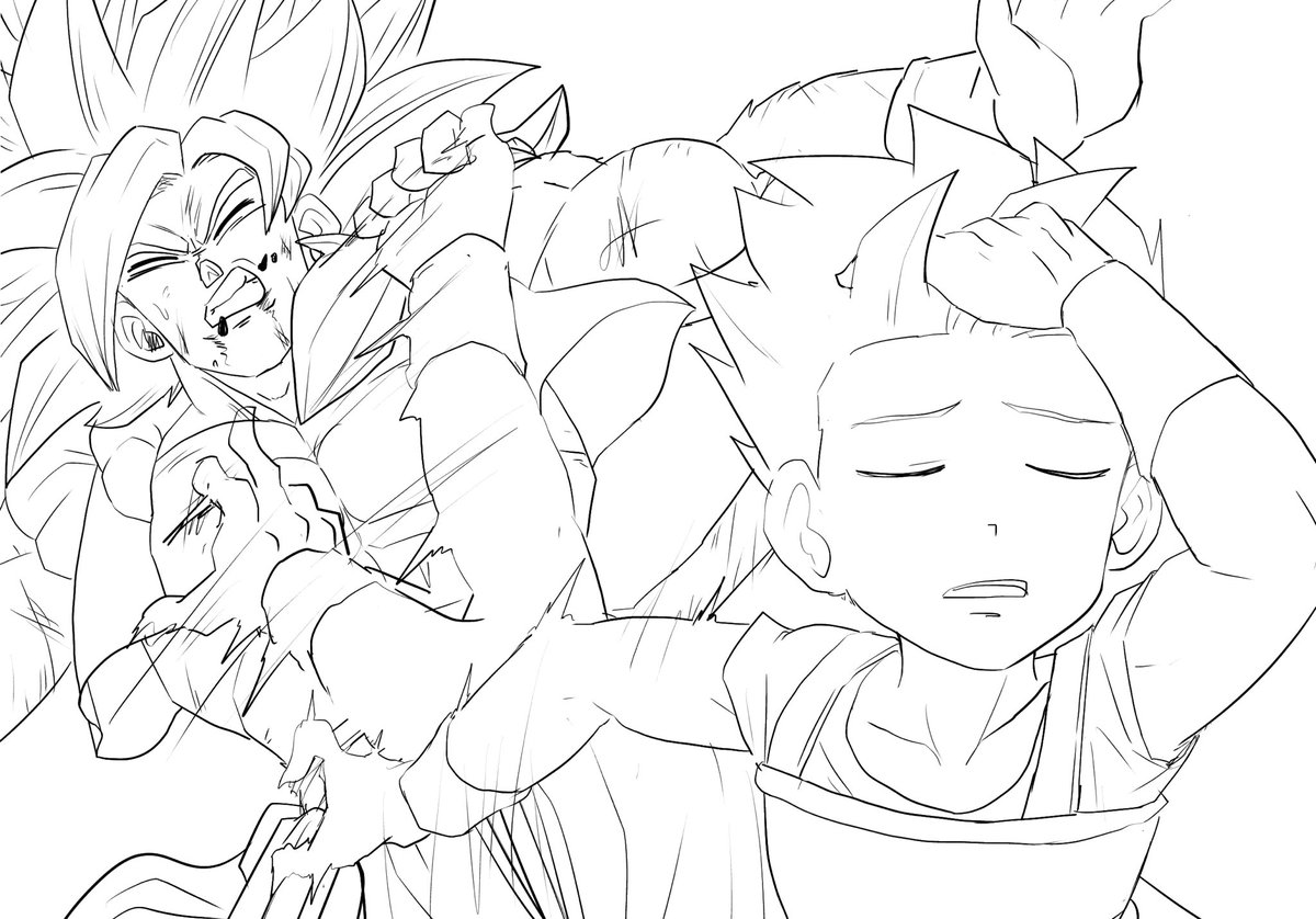 Base Cabba vs ss4Gogeta