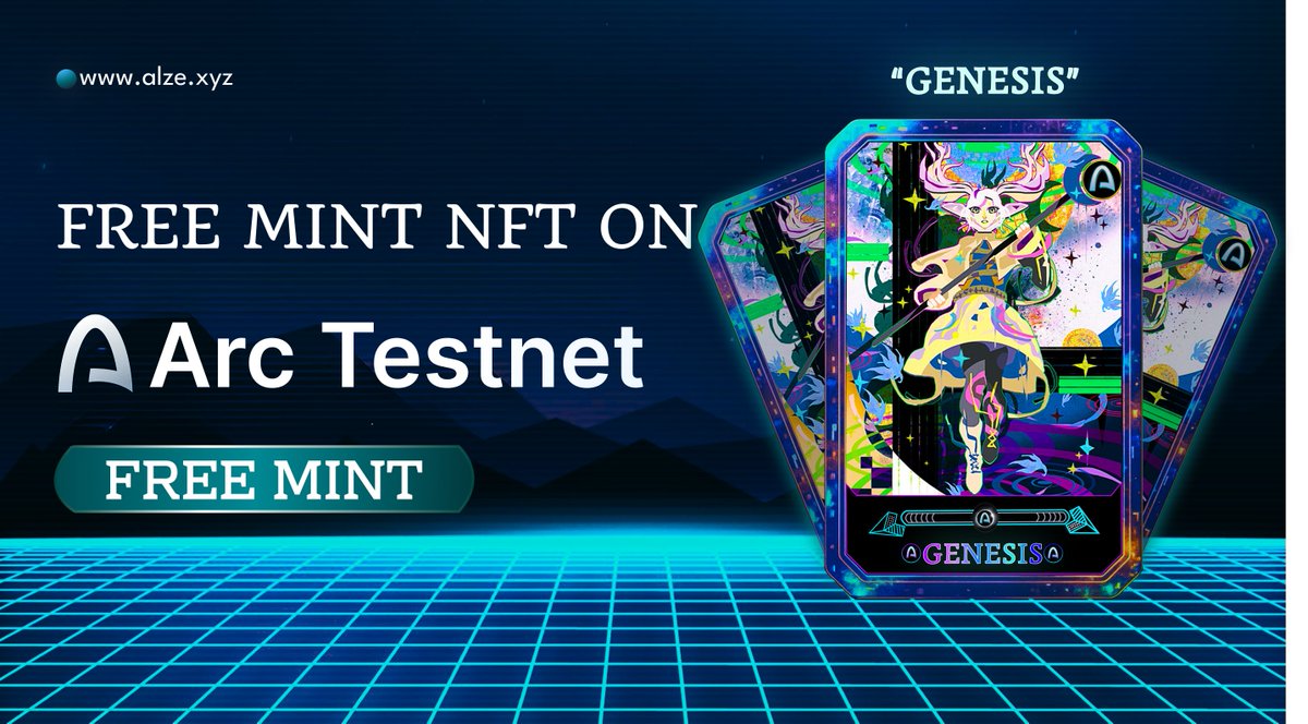 Collect "Genesis" NFT on Arc Testnet✨ 

🔗Genesis: alze.xyz/ArcGen

Retweet &amp; Comment Wallet Address🎁