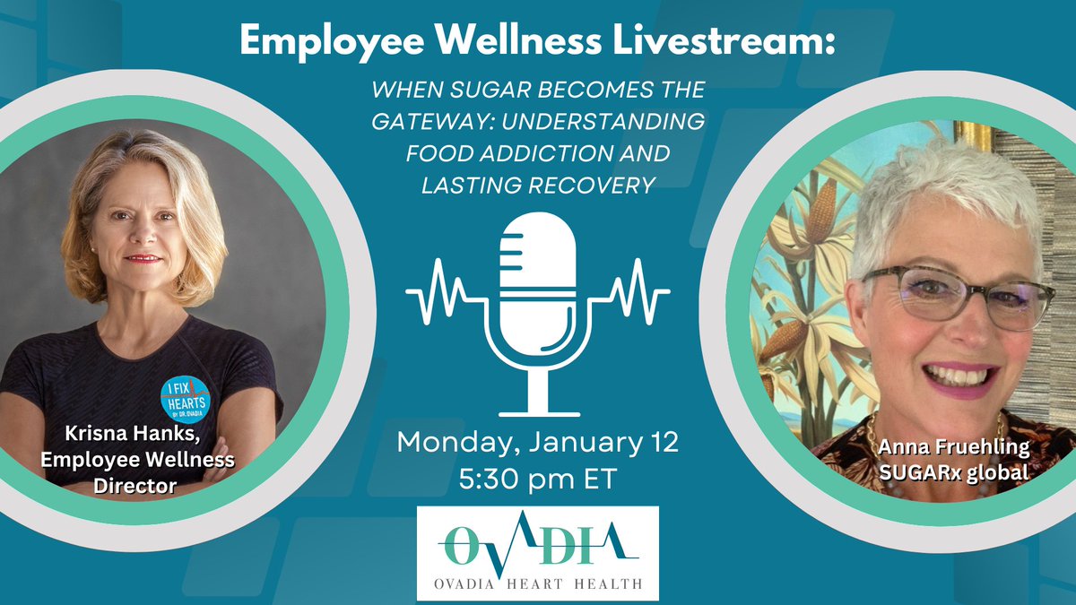 Square1Wellness's tweet image. Looking forward to speaking tomorrow Monday with Anna Fruehling, "When Sugar Becomes the Gateway, Understanding Food Addiction &amp;amp; Lasting Recovery. @ifixhearts @BiggestComeback #healthcoach #employeewellness #sugar #addiction #Gateway