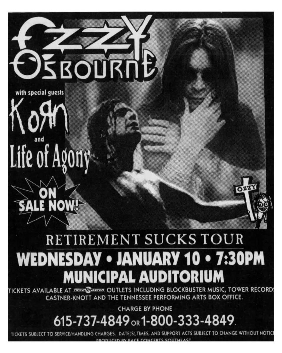 January 10, 1996
@OffiLifeOfAgony &amp; <a href="/Korn/">Korn</a>
Nashville, Tennessee