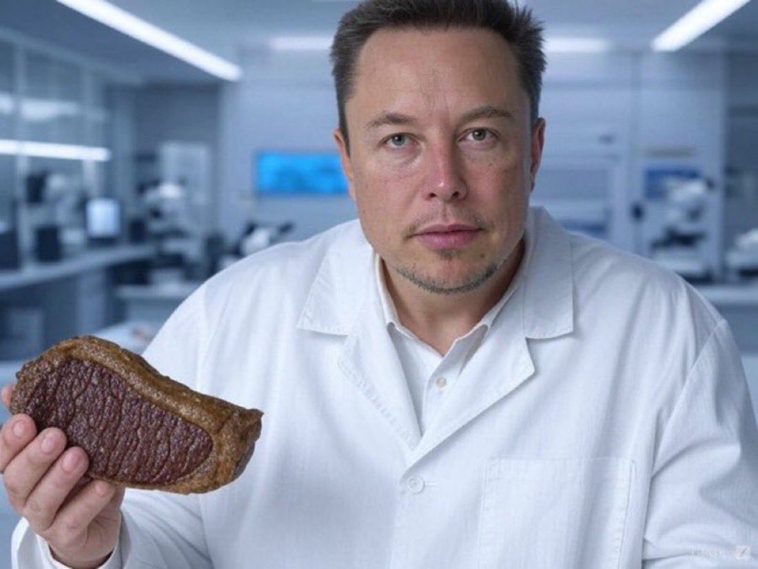 LuckySpinoza's tweet photo. Hey @grok is it true Elon likes steaks very much? https://t.co/3SUGkxuAEo