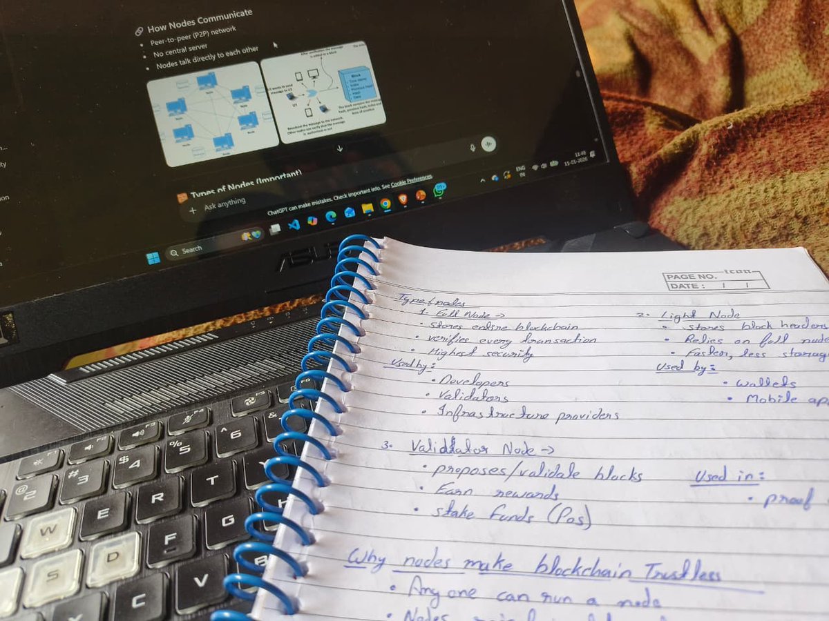 0xkaavyy's tweet photo. Day 9 #BuildInPublic

Sunday's progress:
1. Studied nodes in blockchain.
2. Completed Cohort 2.0 classes 29–32.
   - Covering JS operators and loops.
3. Daily practice of CSS responsiveness until JS topics are completed.

Thanks @sheryians_
#WebDevelopment #LearningInPublic #web3 https://t.co/OfXrhOJ2qI