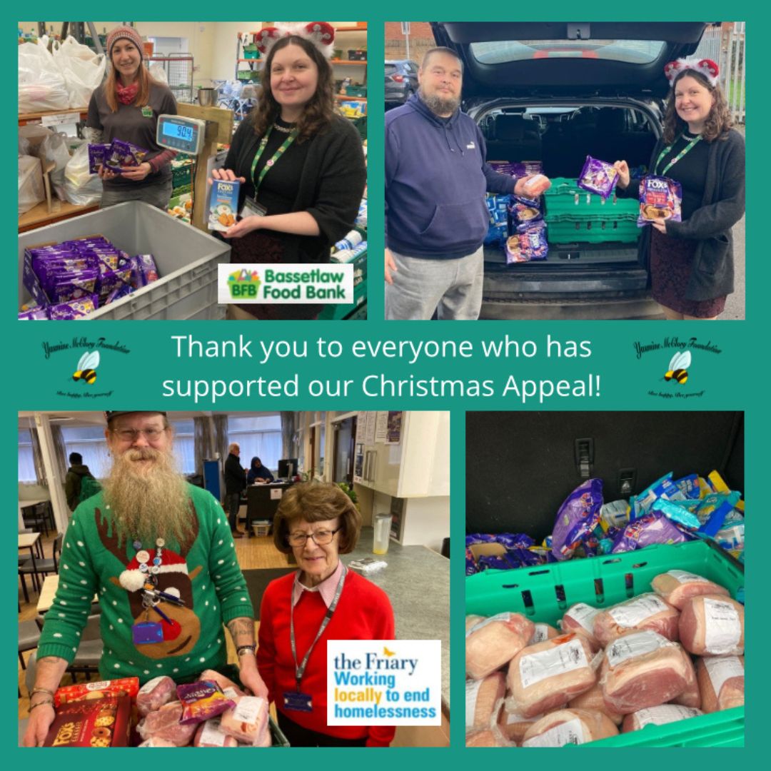 This Christmas, we were able to provide food for both Bassetlaw FoodBank and The Friary 
This has been possible thanks to your generous donations and fundraising efforts!
We're on a mission to help even more people in need. Help us by spreading the word or making a small donation