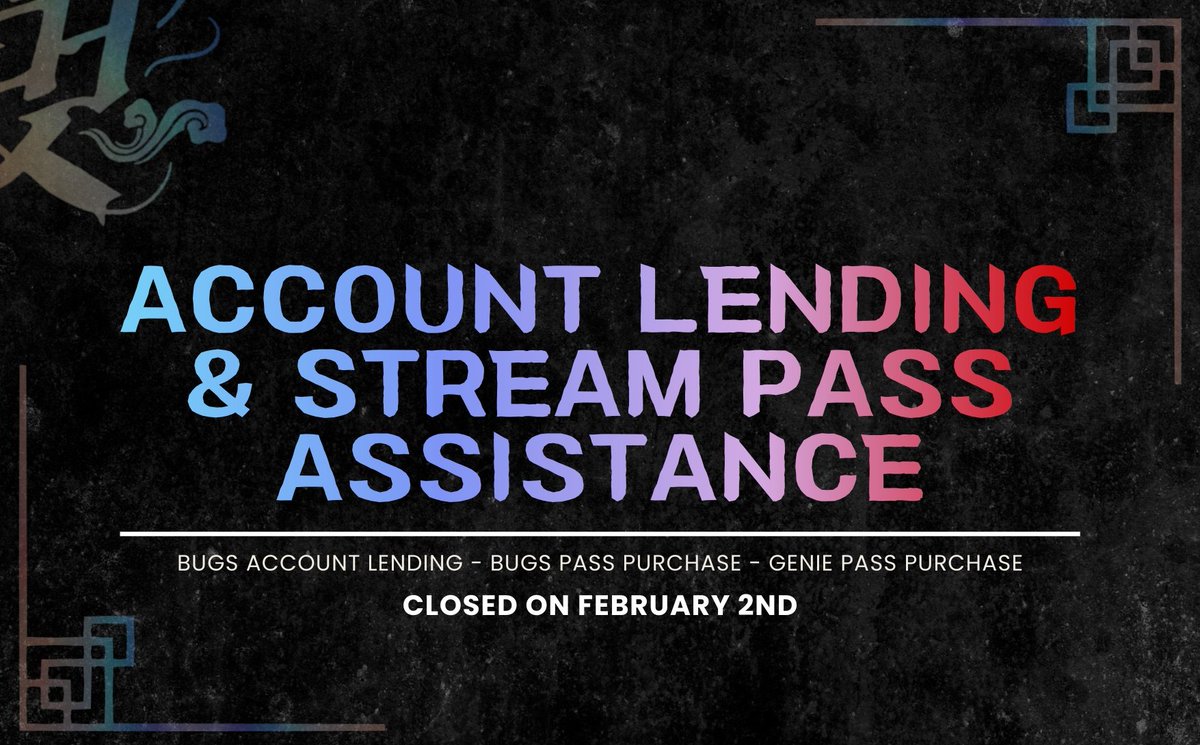 ateezrendezvouz's tweet image. [🎵] ACCOUNT LENDING &amp;amp; STREAMING PASS ASSISTANCE : OPEN
___________

We are officially opening our accounts lending &amp;amp; streaming pass purchase assistance for Bugs &amp;amp; Genie. Please fill the form below if you're interested to order. 

🔗 bit.ly/AREStreampass2…